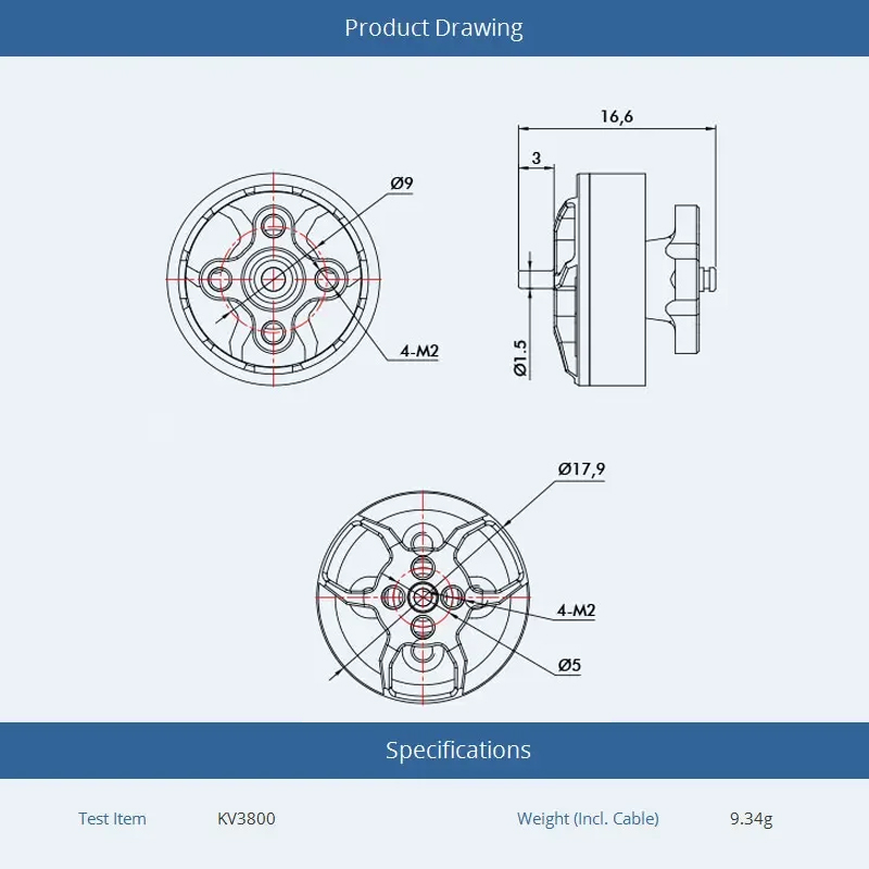 T-motor F1404 1404 2900 3800 4 - Drone Battery 4S incelemesi ve fiyatı