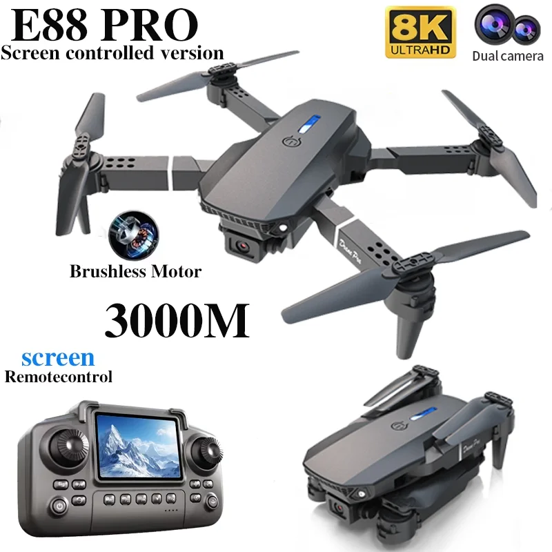 Profesyonel E88 PRO Drone ekra - Drone Battery Box incelemesi ve fiyatı