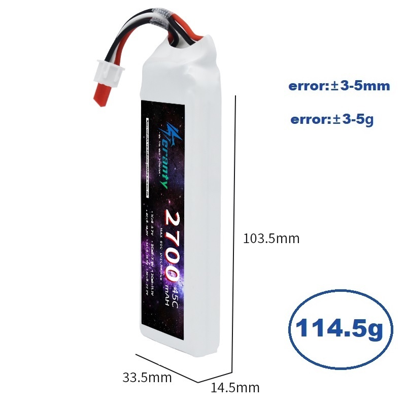 1/3 adet 2S 7.4V Lipo pil 2700 - Drone Battery Lipo incelemesi ve fiyatı